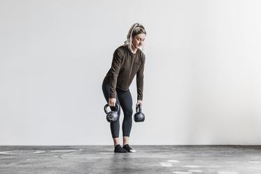 Nobull Heavyweight Pocket Boxy Women's Long Sleeves Chocolate | Australia (BK2381)